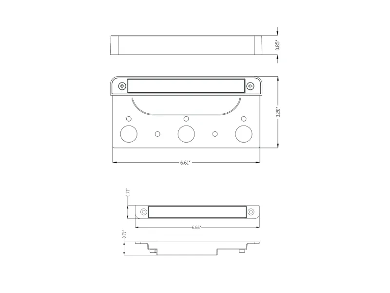 Technical drawing of the Lumien Lighting LumienPRO RGBWW fixture, showcasing dimensions and design details for precise installation.