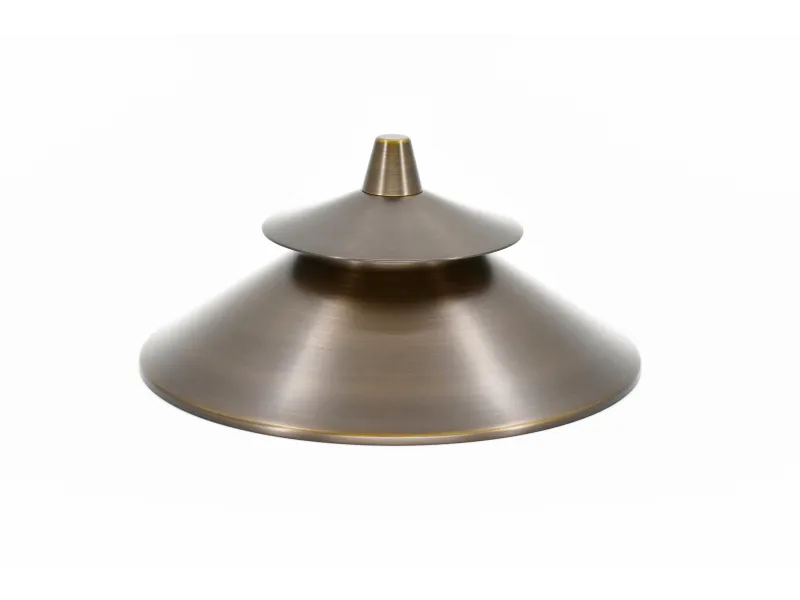 Lumien LAB‑038 Brass Standard Path Light Cap – 2‑Tiered Antique