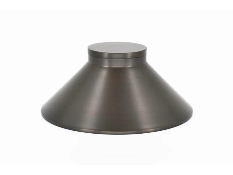 Lumien LAB‑040 Brass Flat Top Dome Path Light Cap – Antique