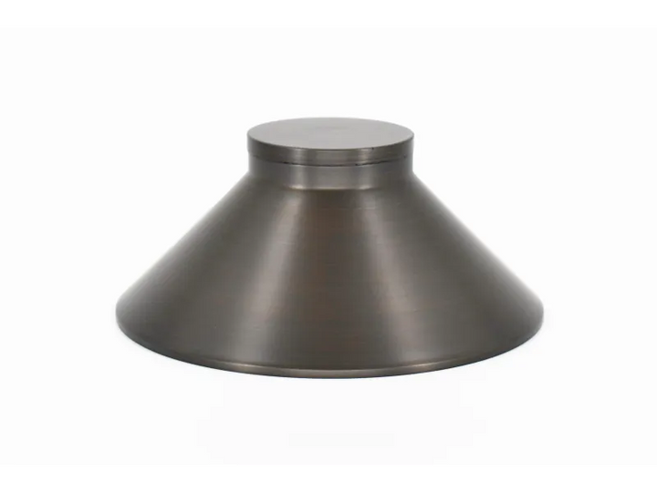 Lumien LAB‑040 Brass Flat Top Dome Path Light Cap – Antique