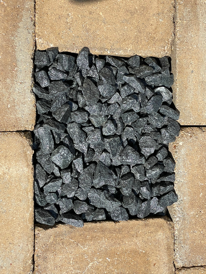 Black Granite Decorative Bagged Rock (¾"–1")