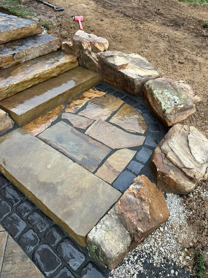 Black Hills Rustic Natural Steps – 4 ft Machine Cut Stone Steps (Per Step)