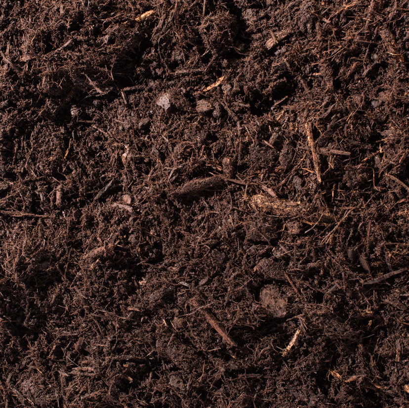 Close up picture of natural dark bark mulch