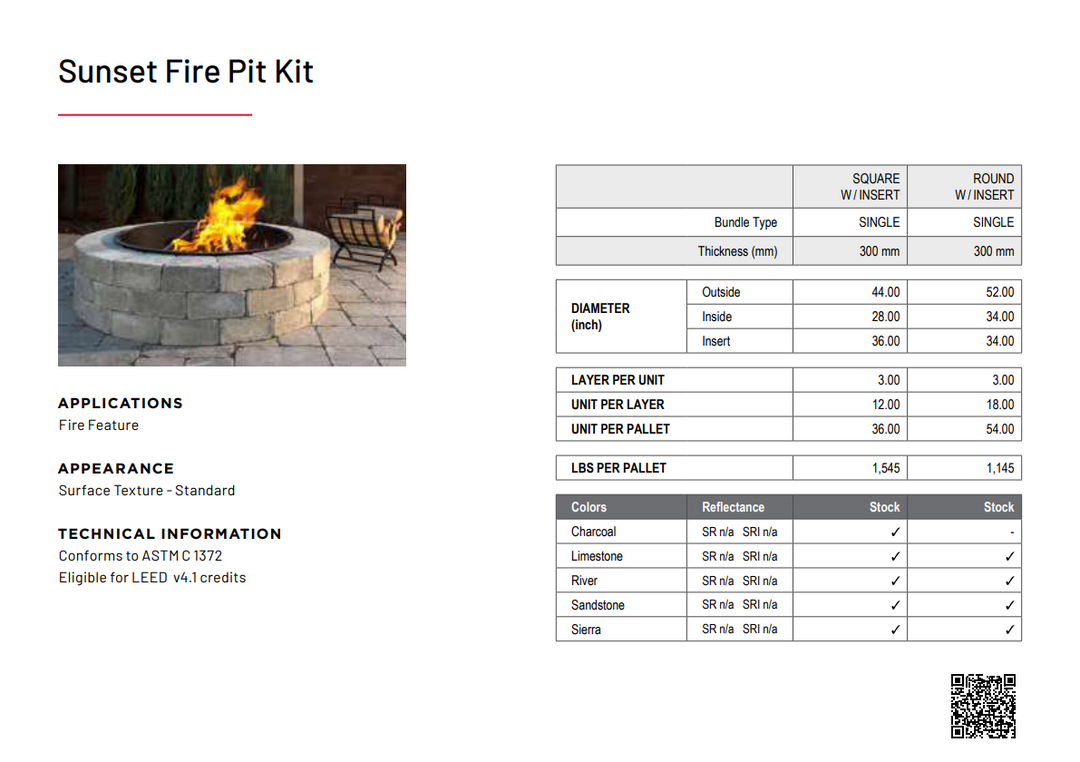 Unilock Sunset Fire Pit Kit
