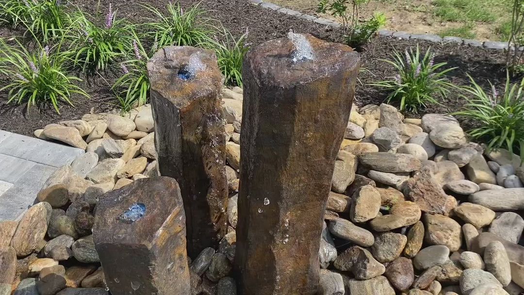Faux Basalt Fountain Kit – Set of 3 by Aquascape