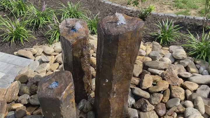 Faux Basalt Fountain Kit – Set of 3 by Aquascape